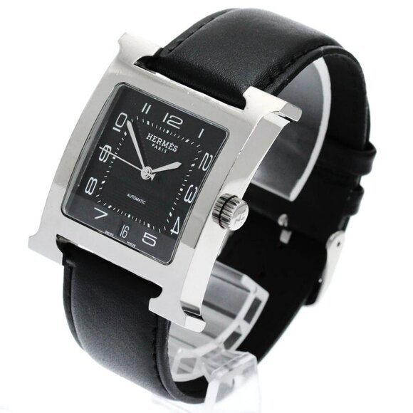 HERMES H watch HH2.810 Date black Dial Automatic Men's Watch - Picture 2 of 6